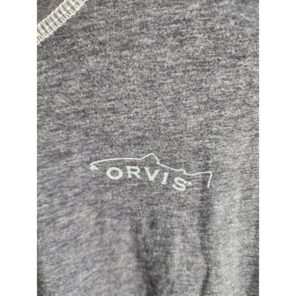 Orvis Trout Bum Men's Long Sleeve T Shirt Gray Medium - Picture 4 of 8